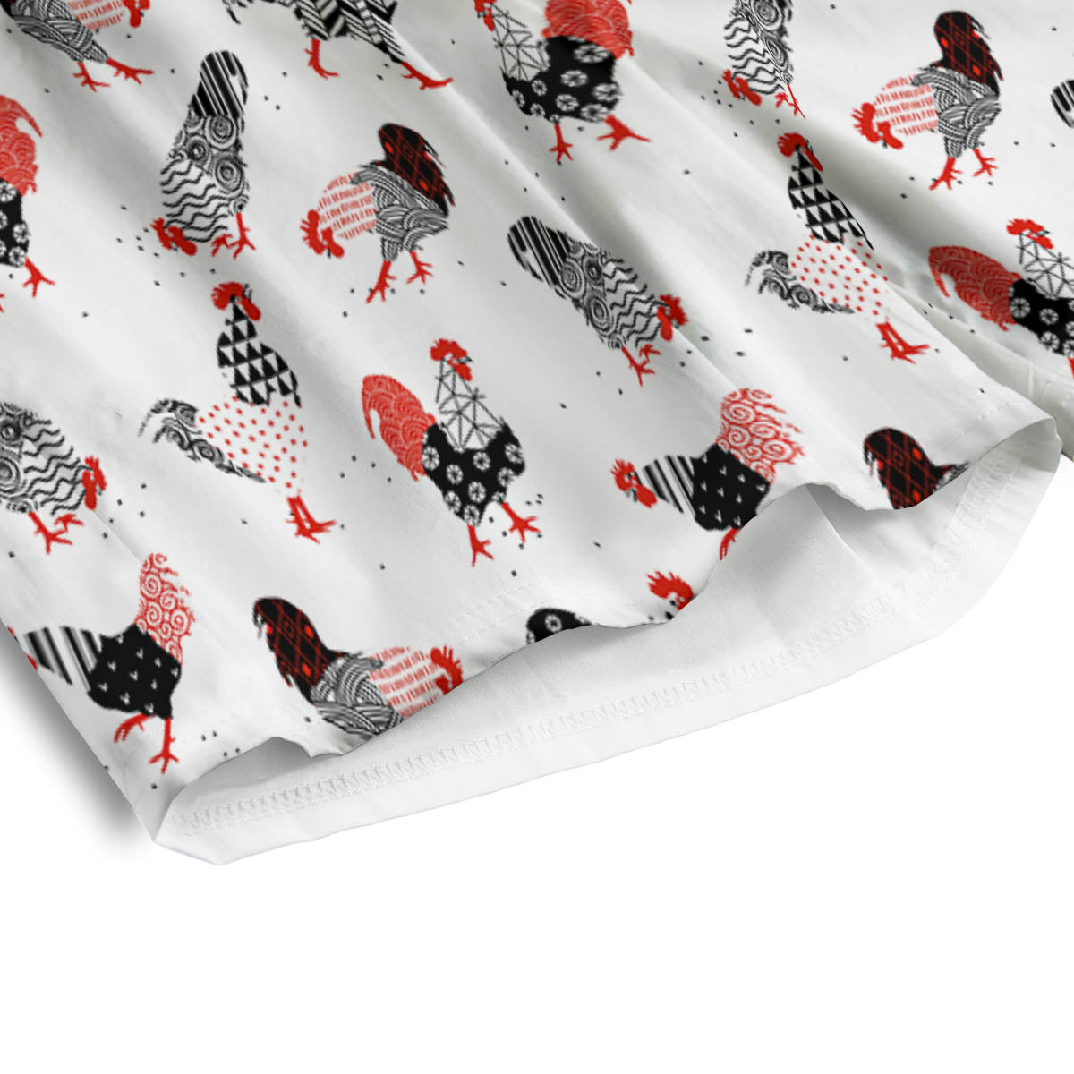 Rooster Chinese Print Pattern Men's Athletic Shorts
