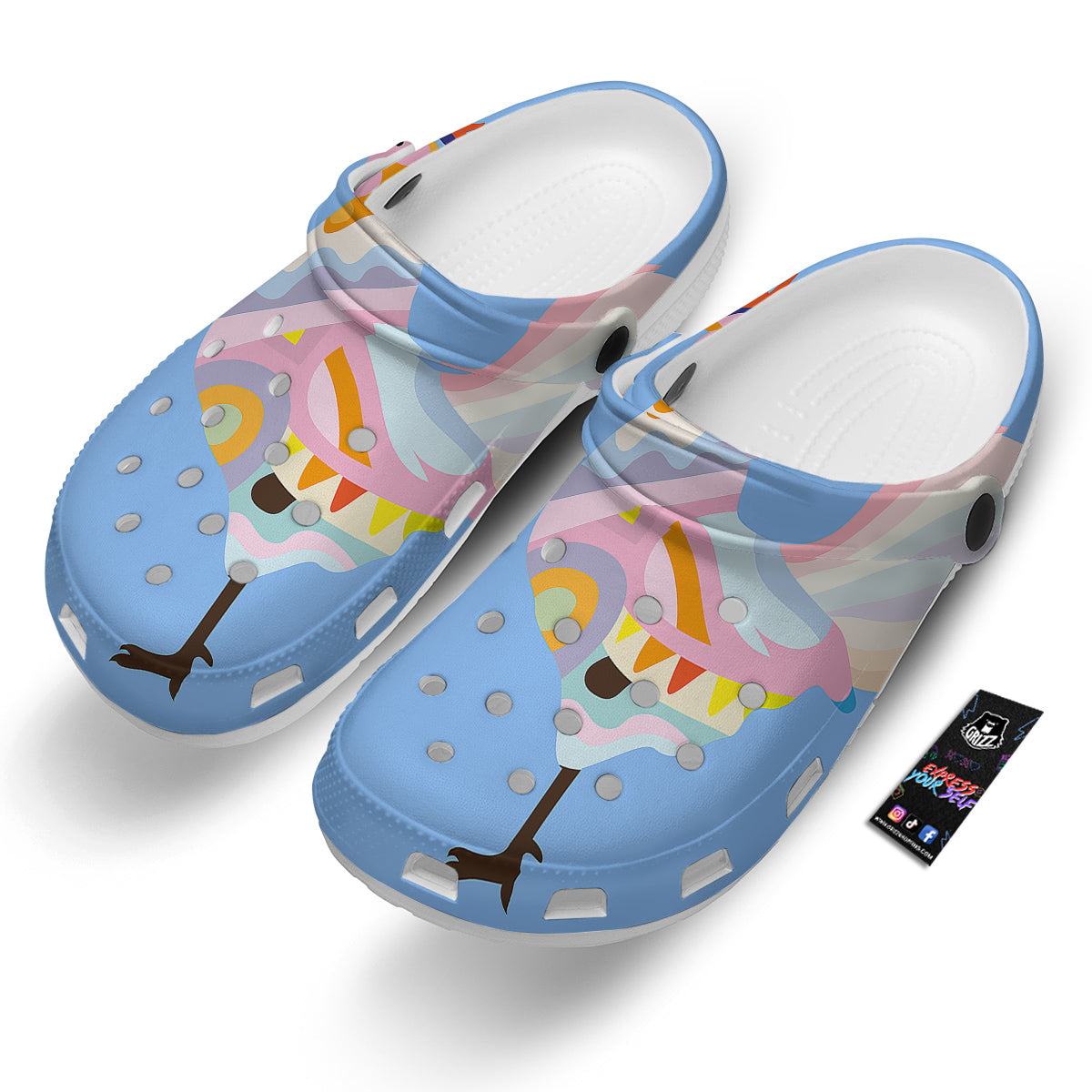 Rooster Colorful Print Clog-grizzshop