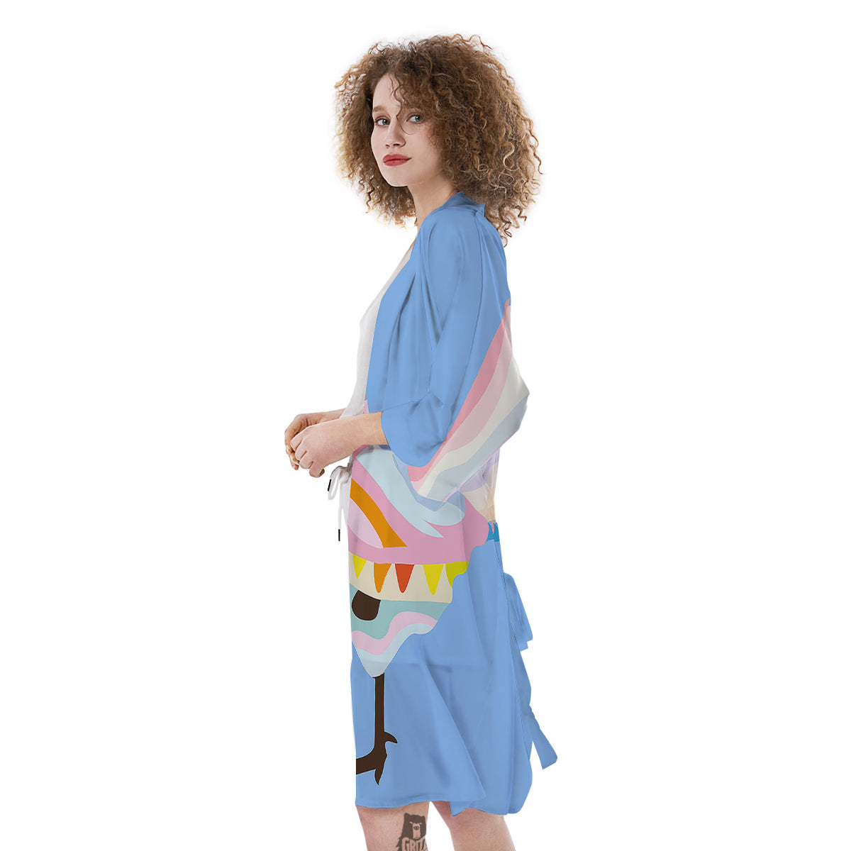 Rooster Colorful Print Kimono-grizzshop
