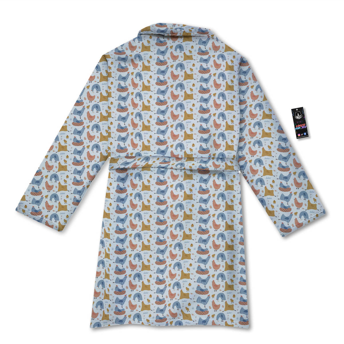 Rooster Colorful Print Pattern Bathrobe-grizzshop