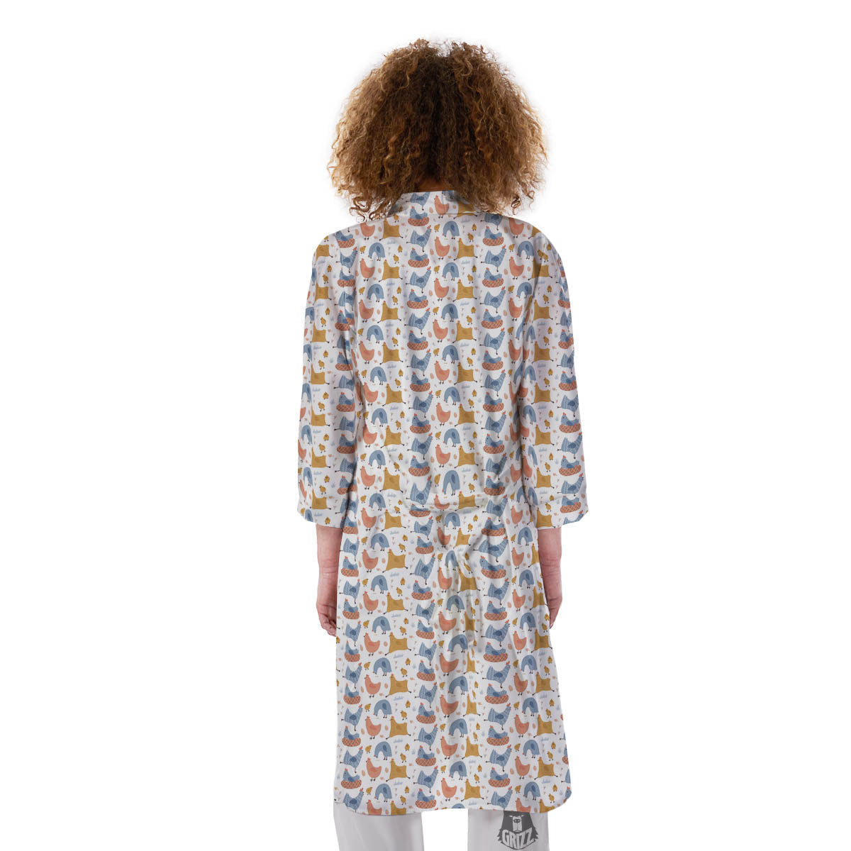 Rooster Colorful Print Pattern Kimono-grizzshop