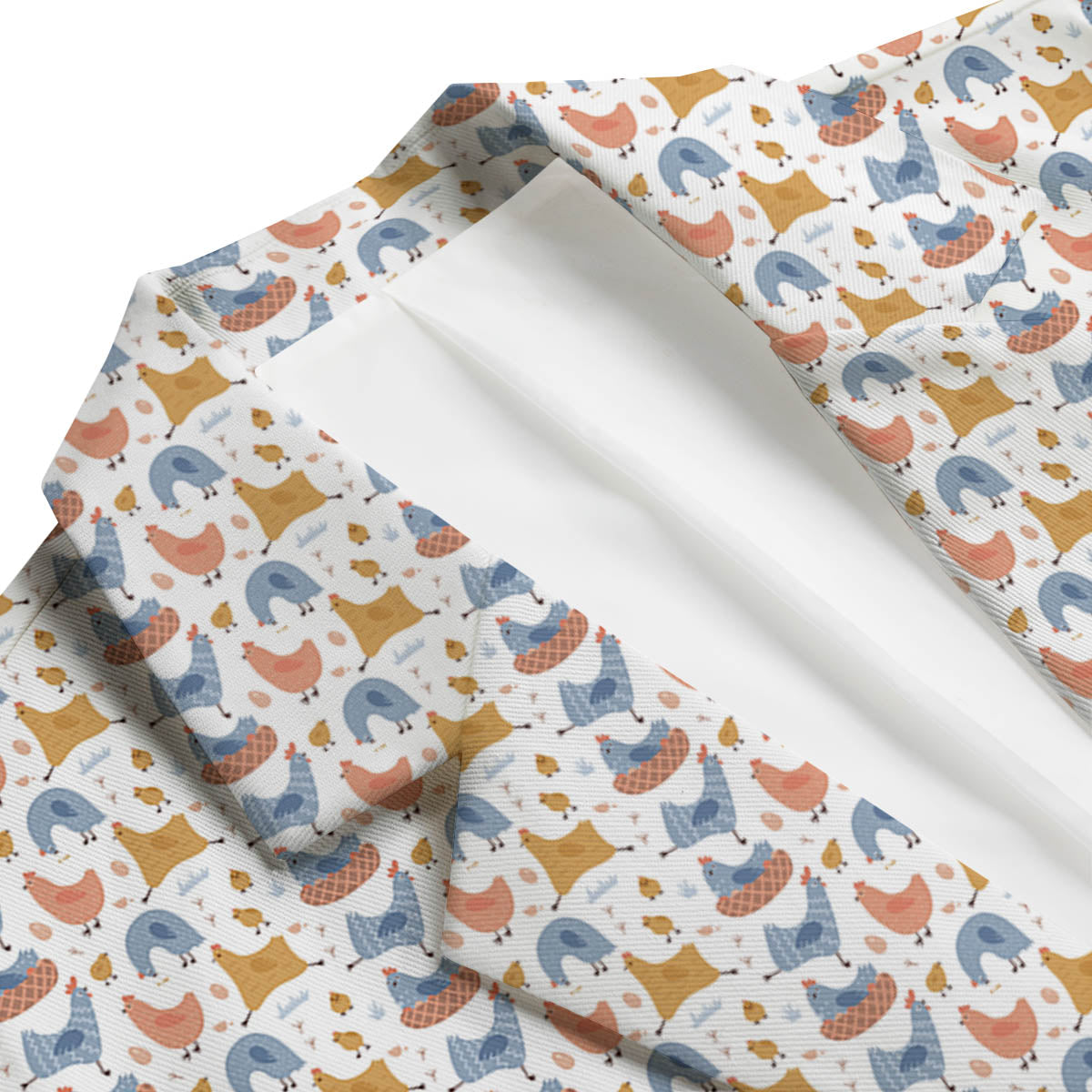 Rooster Colorful Print Pattern Men's Blazer-grizzshop