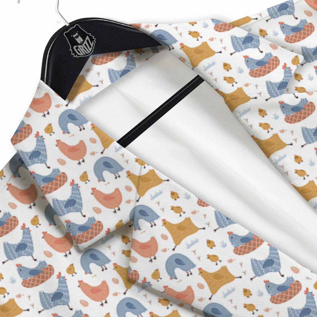 Rooster Colorful Print Pattern Men's Sport Coat-grizzshop