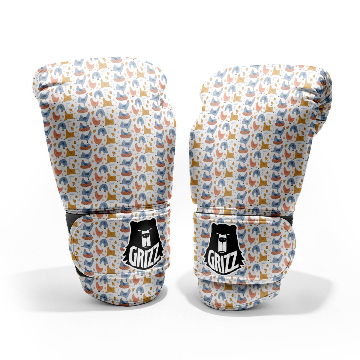 Rooster Colorful Print Pattern Pro Boxing Glove