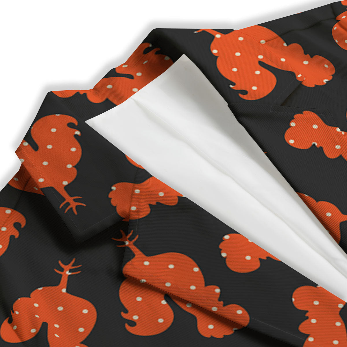 Rooster Polka Dot Print Pattern Women's Blazer-grizzshop