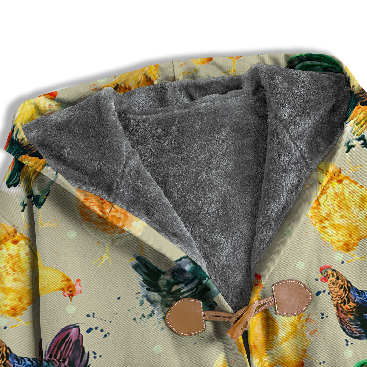 Rooster Watercolor Print Pattern Men's Windbreaker Jacket-grizzshop
