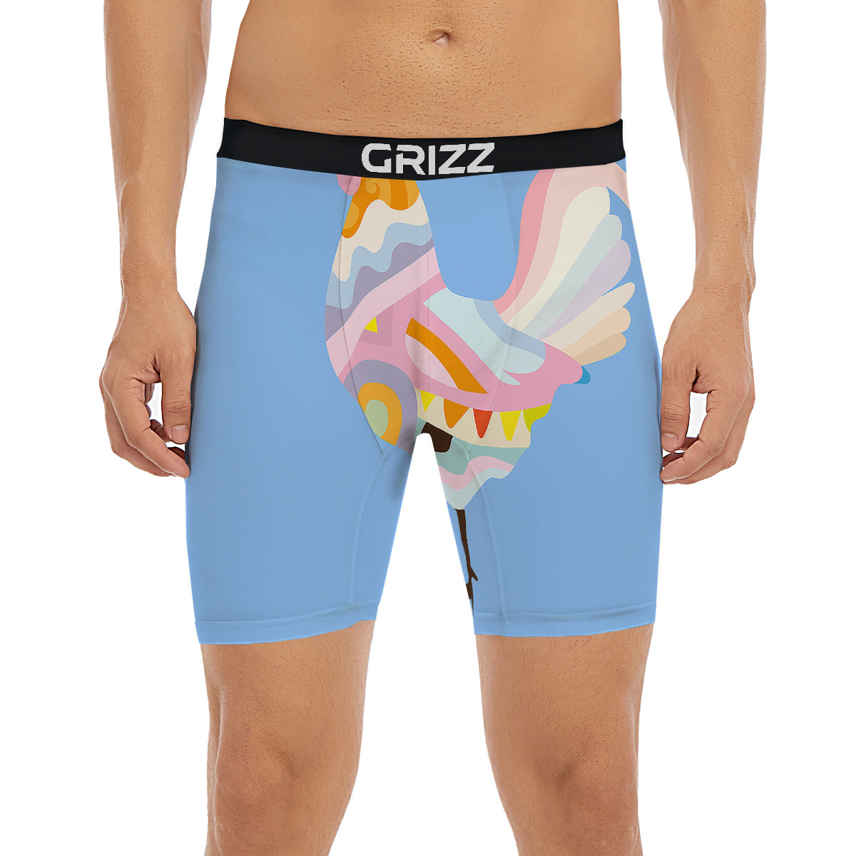 Rooster Colorful Print Boxer Briefs