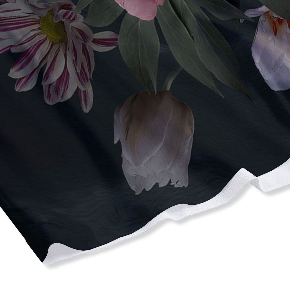 Rose And Peony Print Mesh Shorts