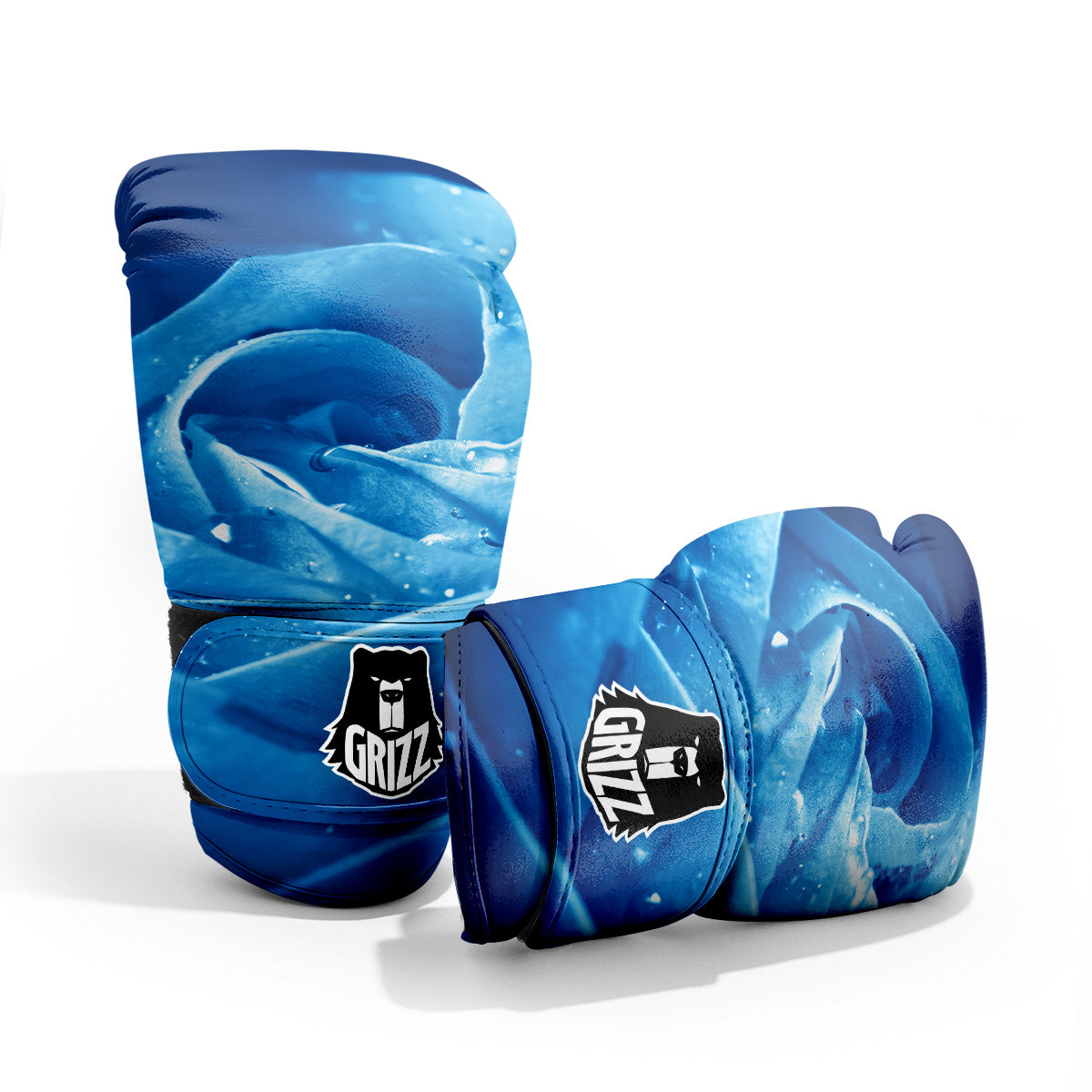Rose Blue Print Pro Boxing Glove