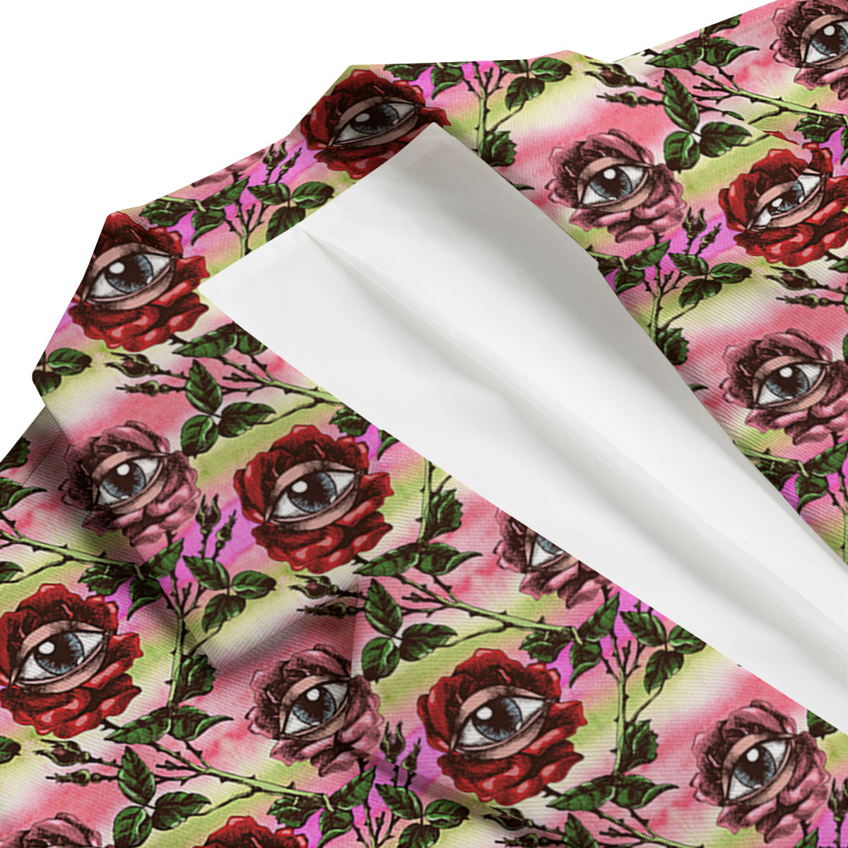Rose Eyeball Print Pattern Men's Blazer-grizzshop