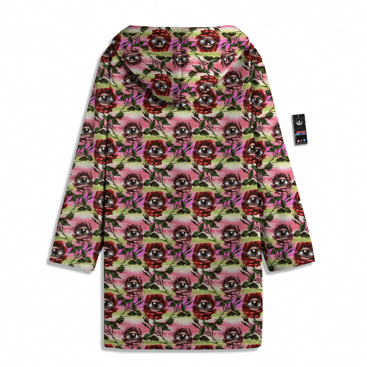 Rose Eyeball Print Pattern Men's Windbreaker Jacket-grizzshop