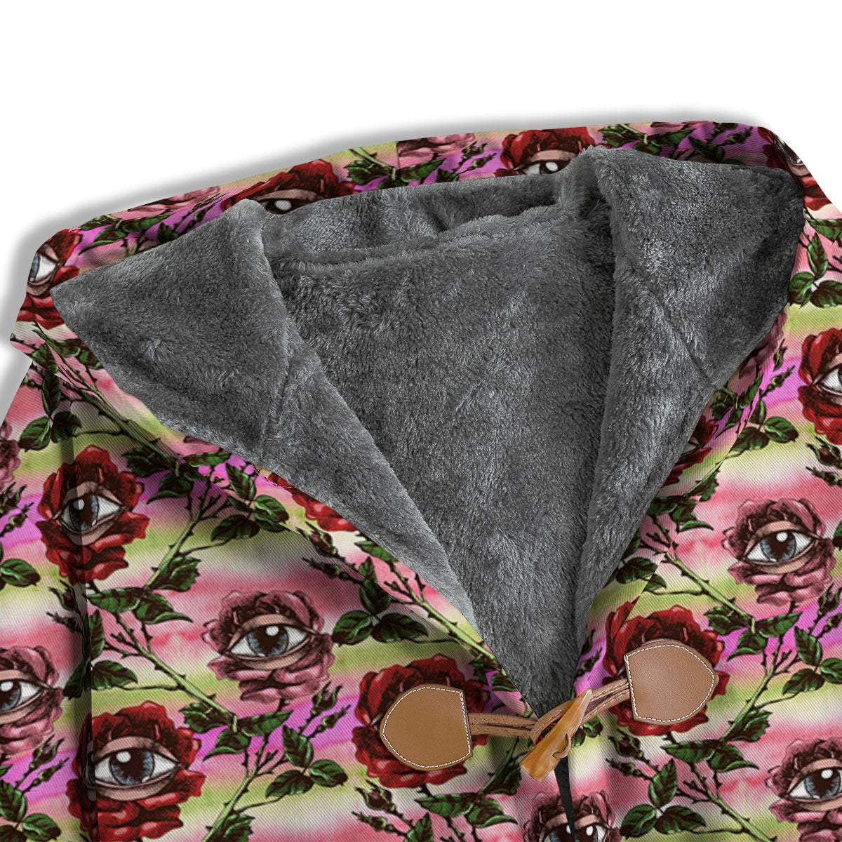 Rose Eyeball Print Pattern Men's Windbreaker Jacket-grizzshop