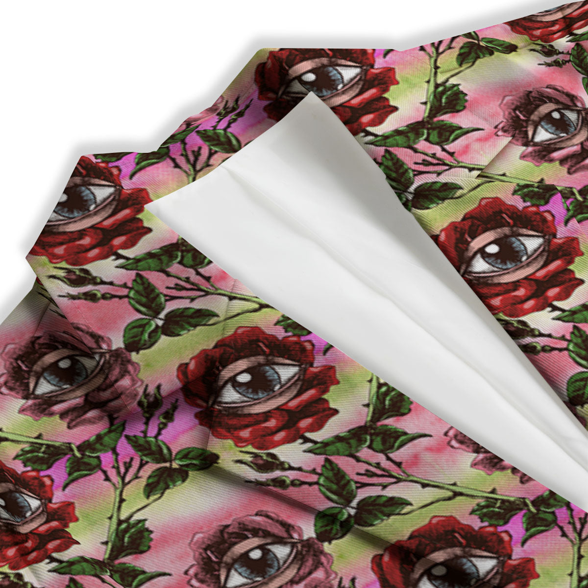 Rose Eyeball Print Pattern Women's Blazer-grizzshop