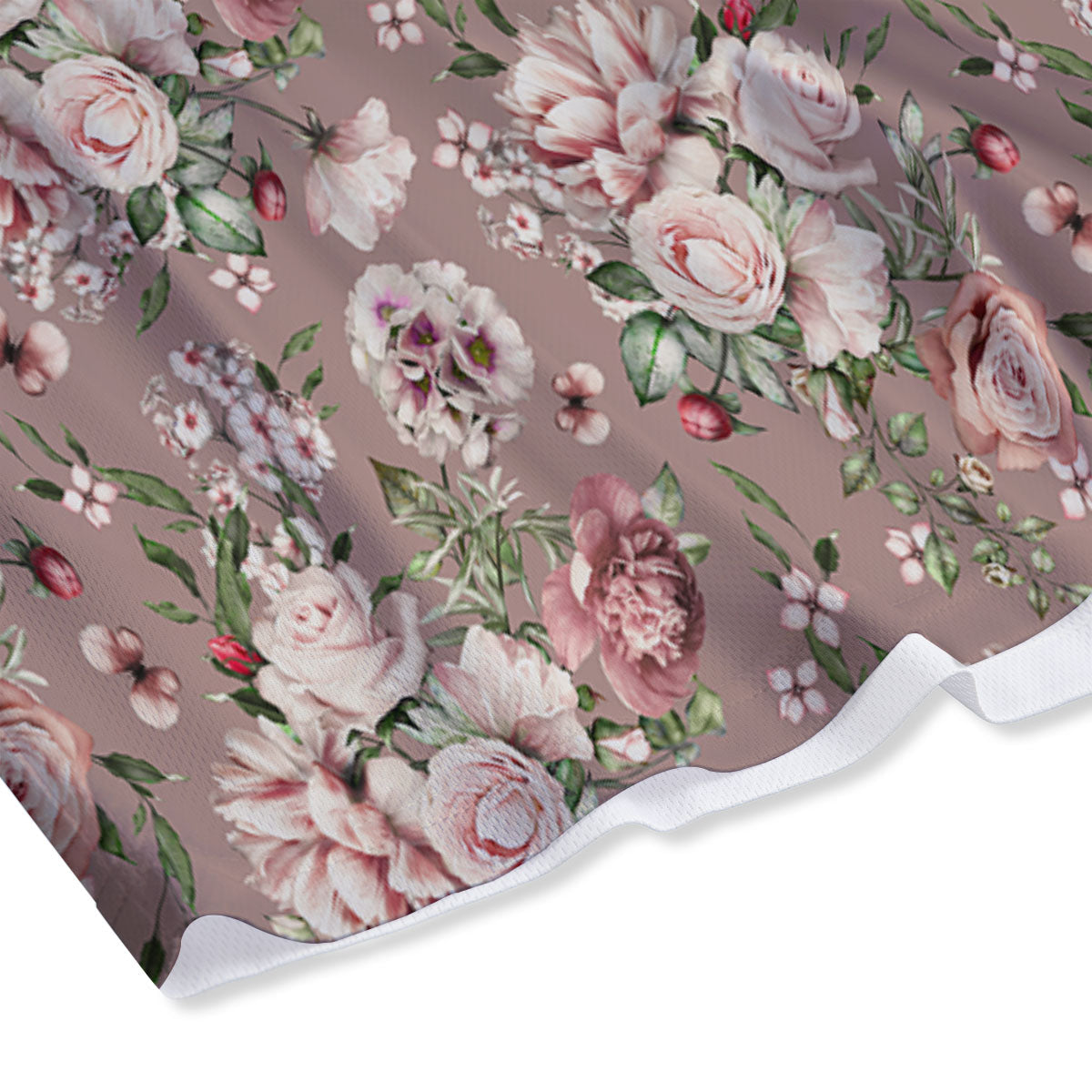 Rose Floral Pink Vintage Print Pattern Mesh Shorts