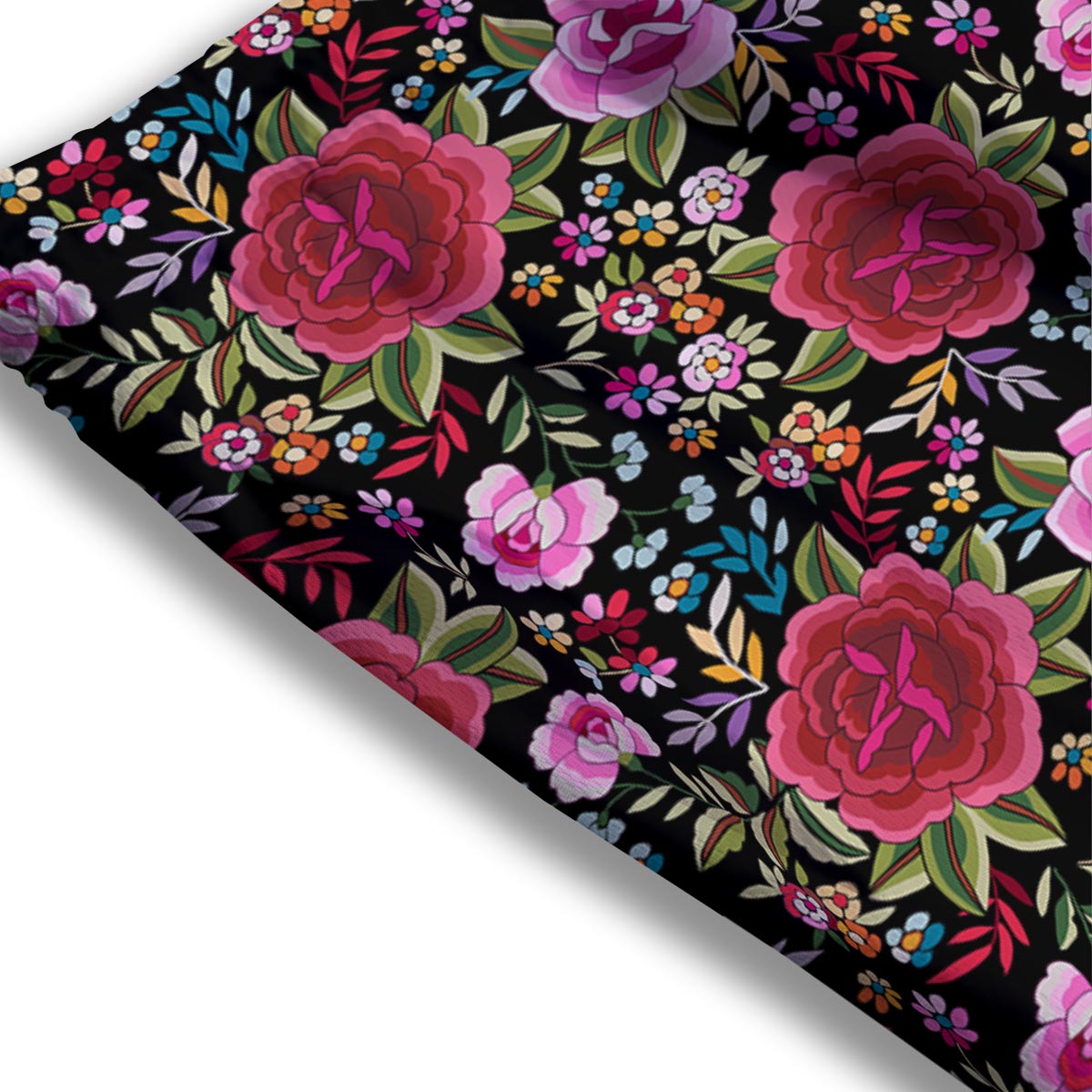 Rose Floral Red Pink Print Pattern Mesh Shorts