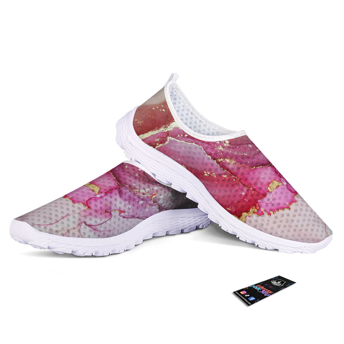 Rose Gold Marble Print Nurse Shoes-grizzshop