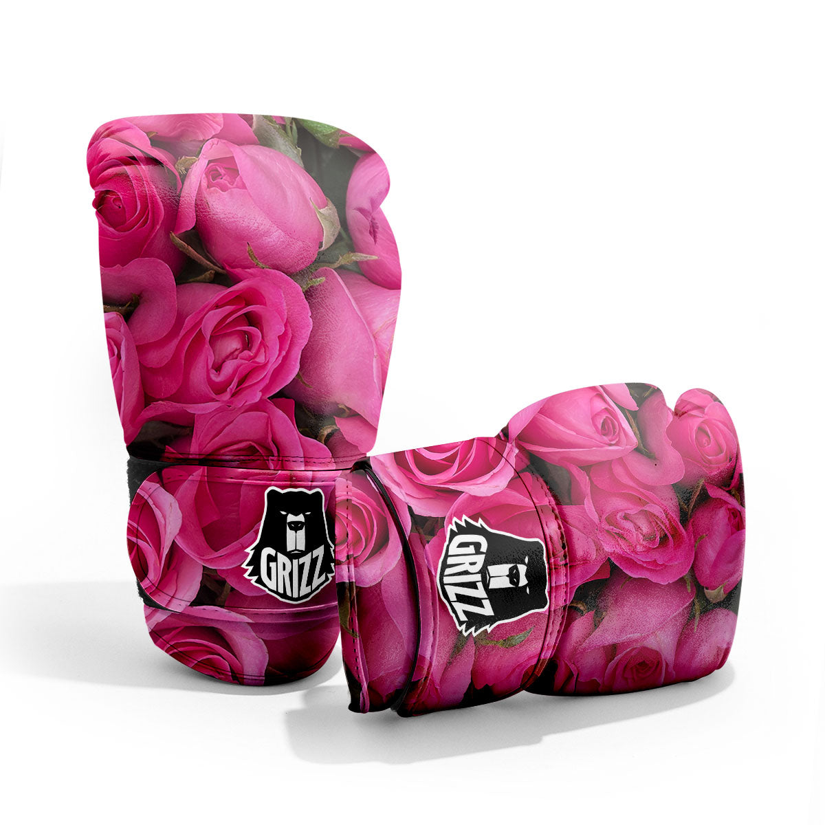 Rose Hot Pink Print Pro Boxing Glove