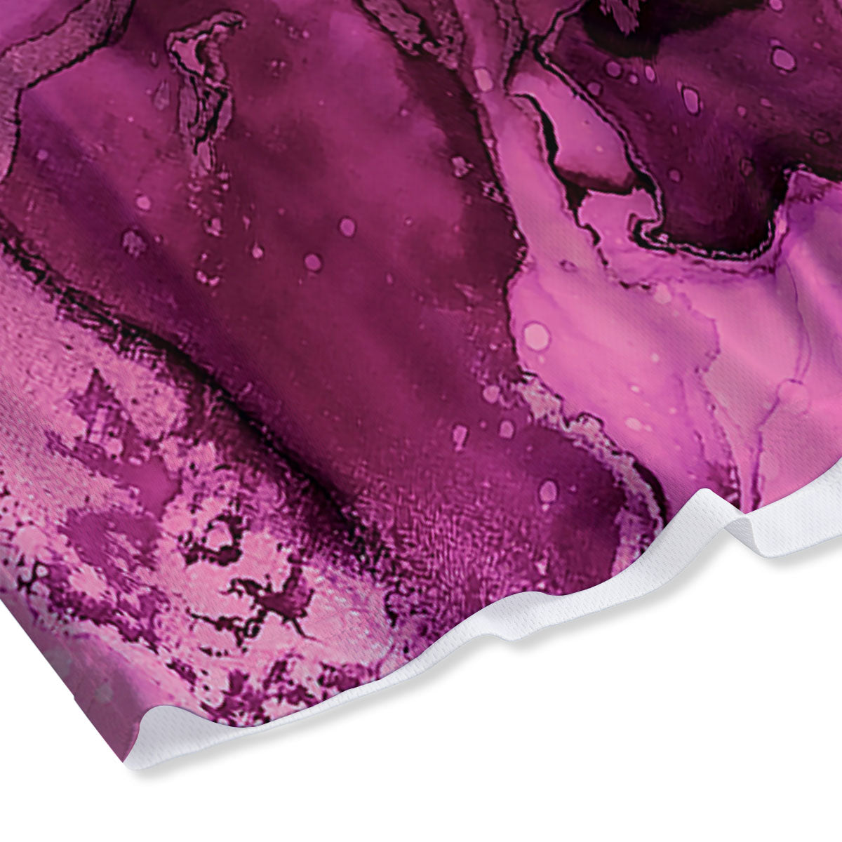 Rose Kaleidoscope Pink Print Mesh Shorts