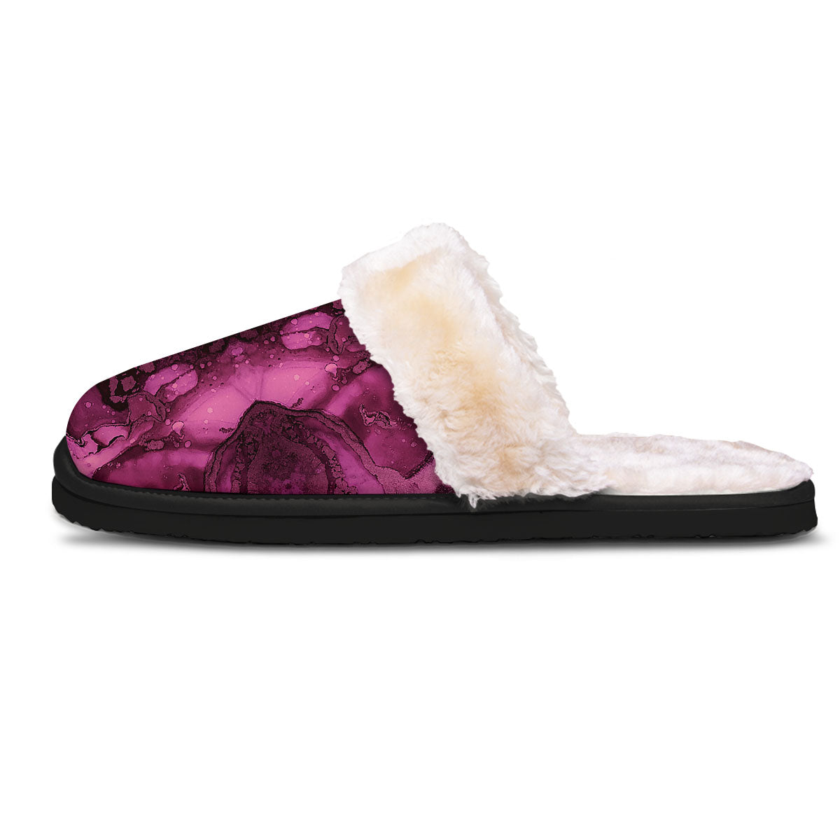 Rose Kaleidoscope Pink Print Slippers-grizzshop
