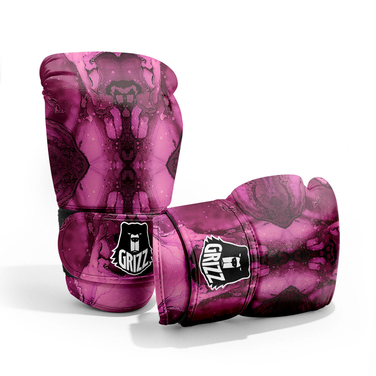 Rose Kaleidoscope Pink Print Pro Boxing Glove