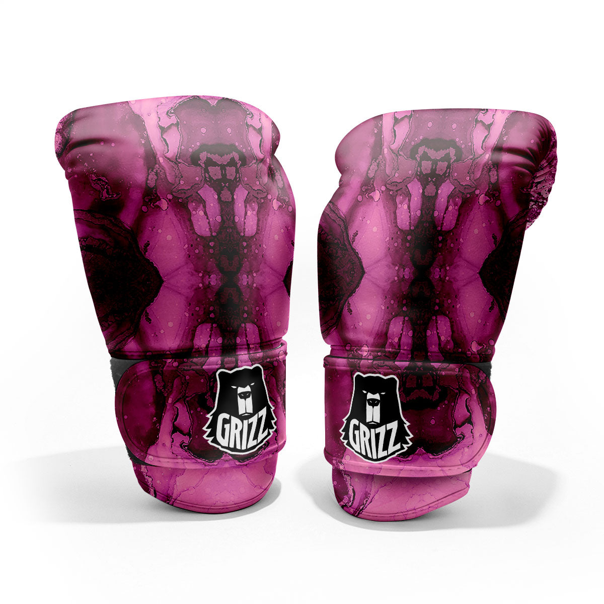 Rose Kaleidoscope Pink Print Pro Boxing Glove