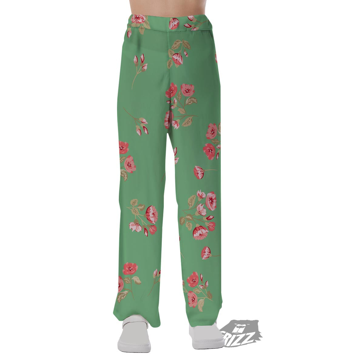 Rose Petals Print Pattern Pajama Pants-grizzshop