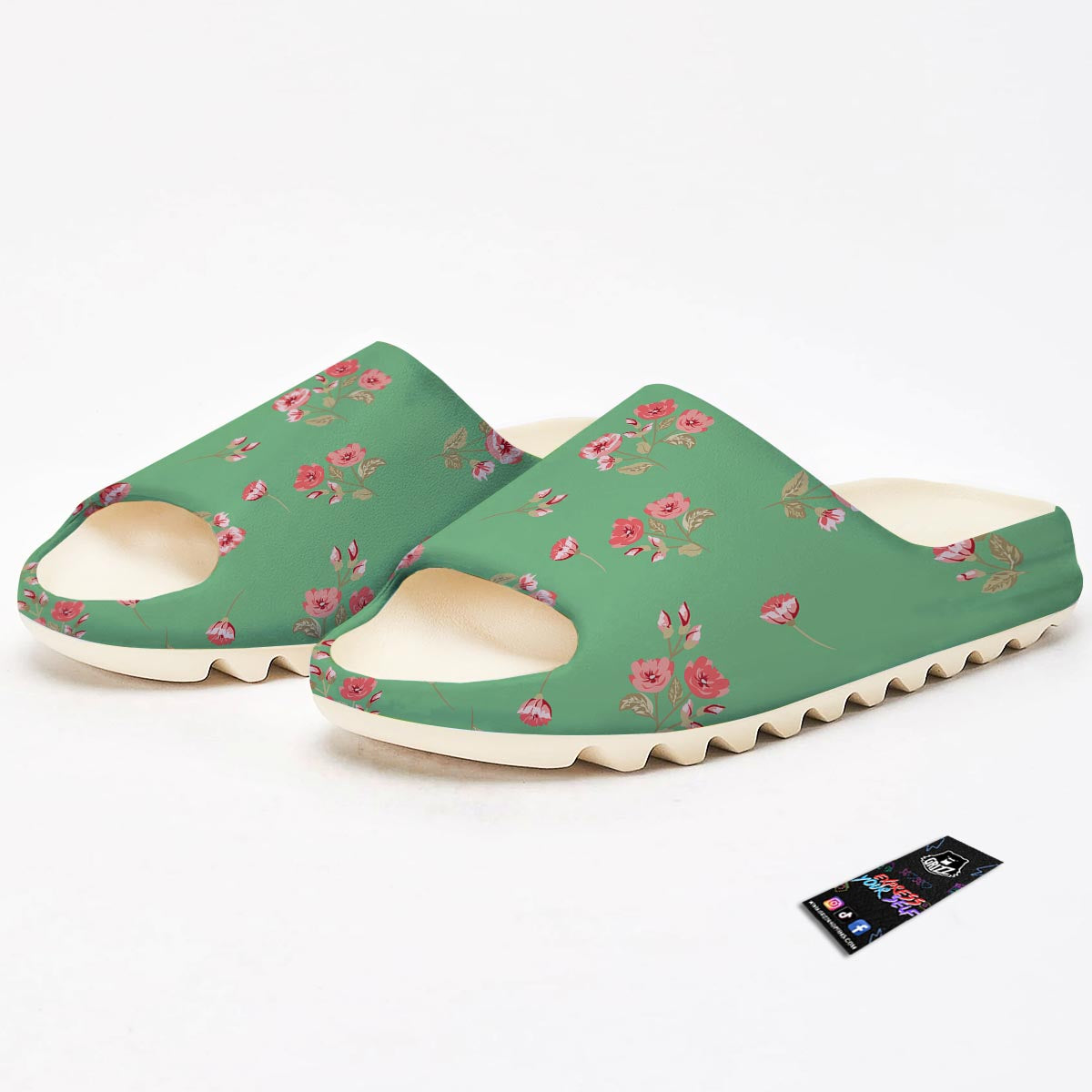 Rose Petals Print Pattern Sandals-grizzshop