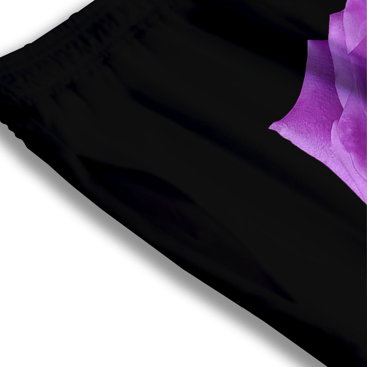 Rose Purple Dark Print Mesh Shorts