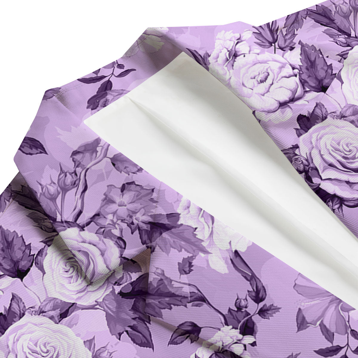 Rose Purple Print Pattern Men's Blazer-grizzshop