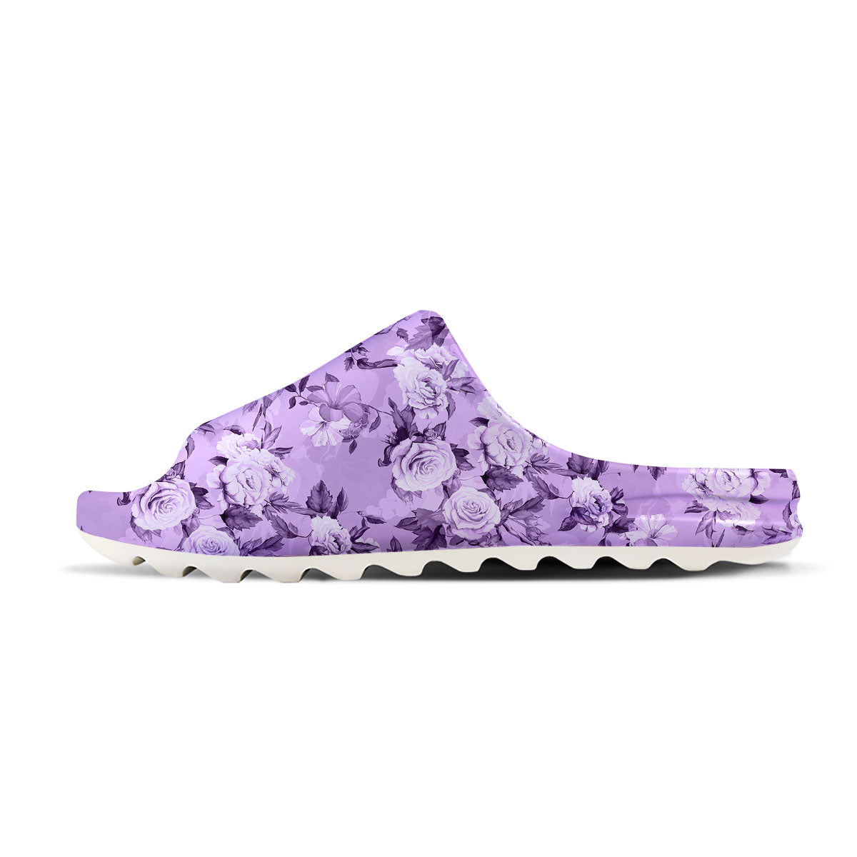 Rose Purple Print Pattern Sandals-grizzshop