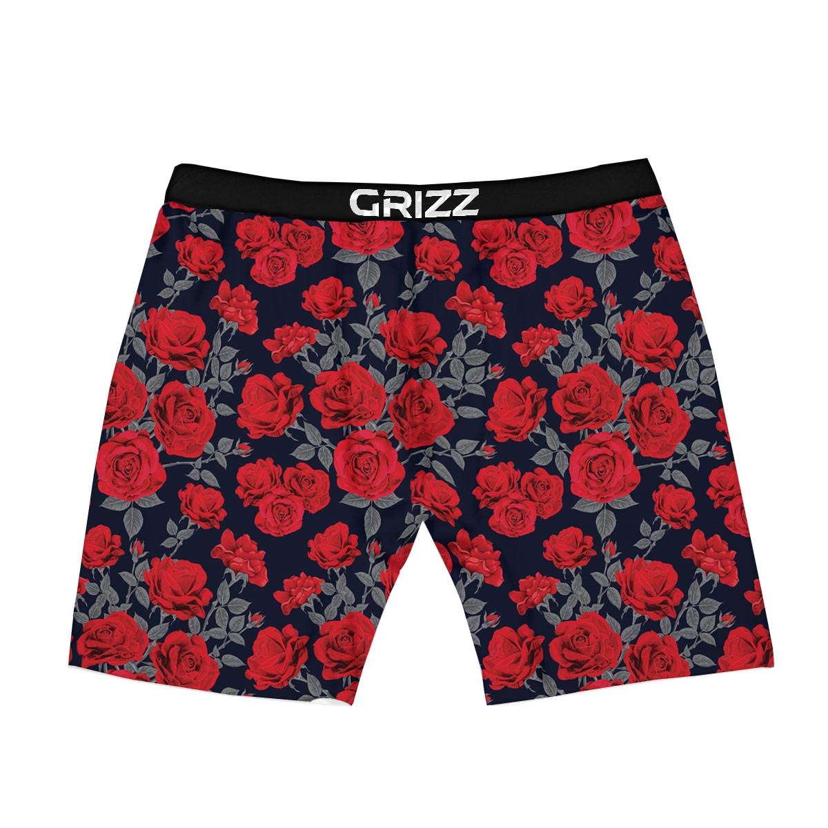 Rose Red Print Pattern Boxer Briefs-grizzshop