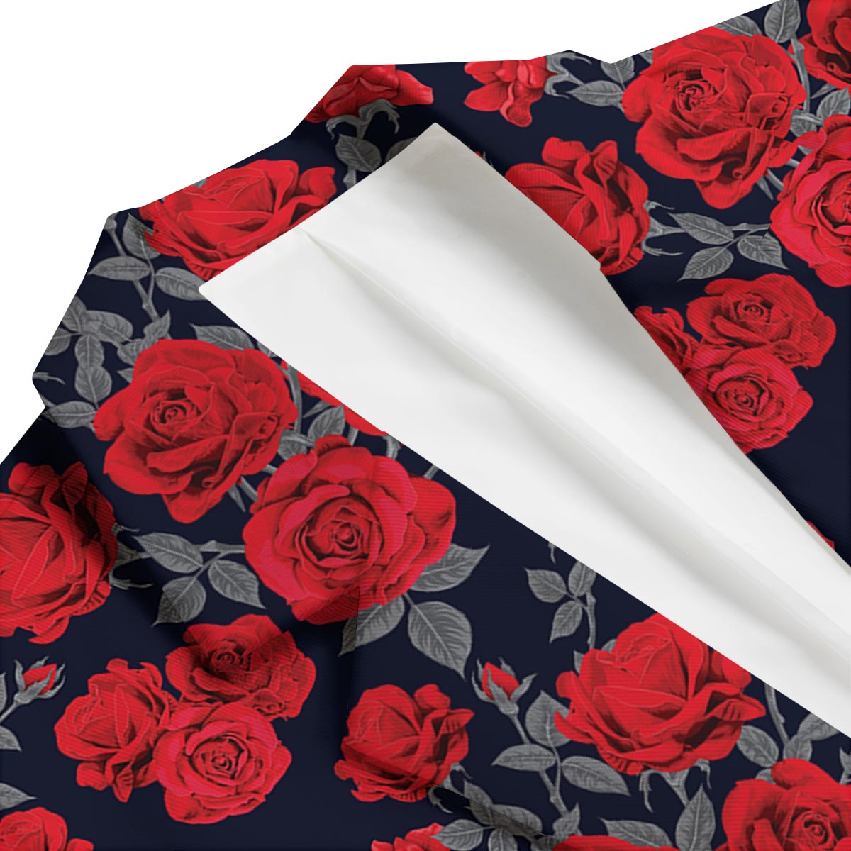 Rose Red Print Pattern Men's Blazer-grizzshop
