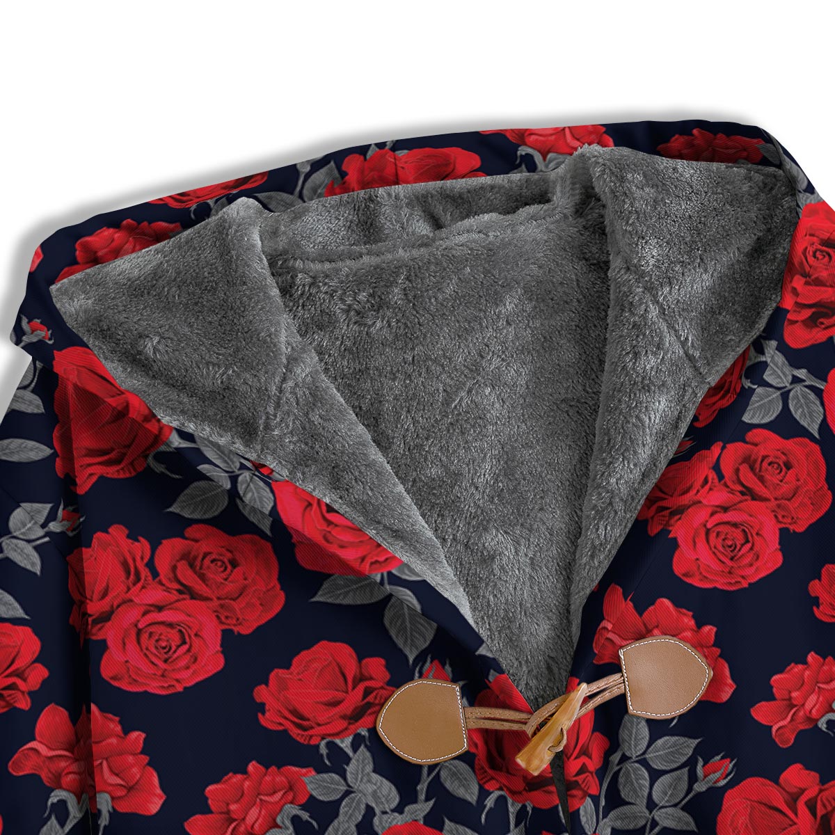 Rose Red Print Pattern Men's Windbreaker Jacket-grizzshop