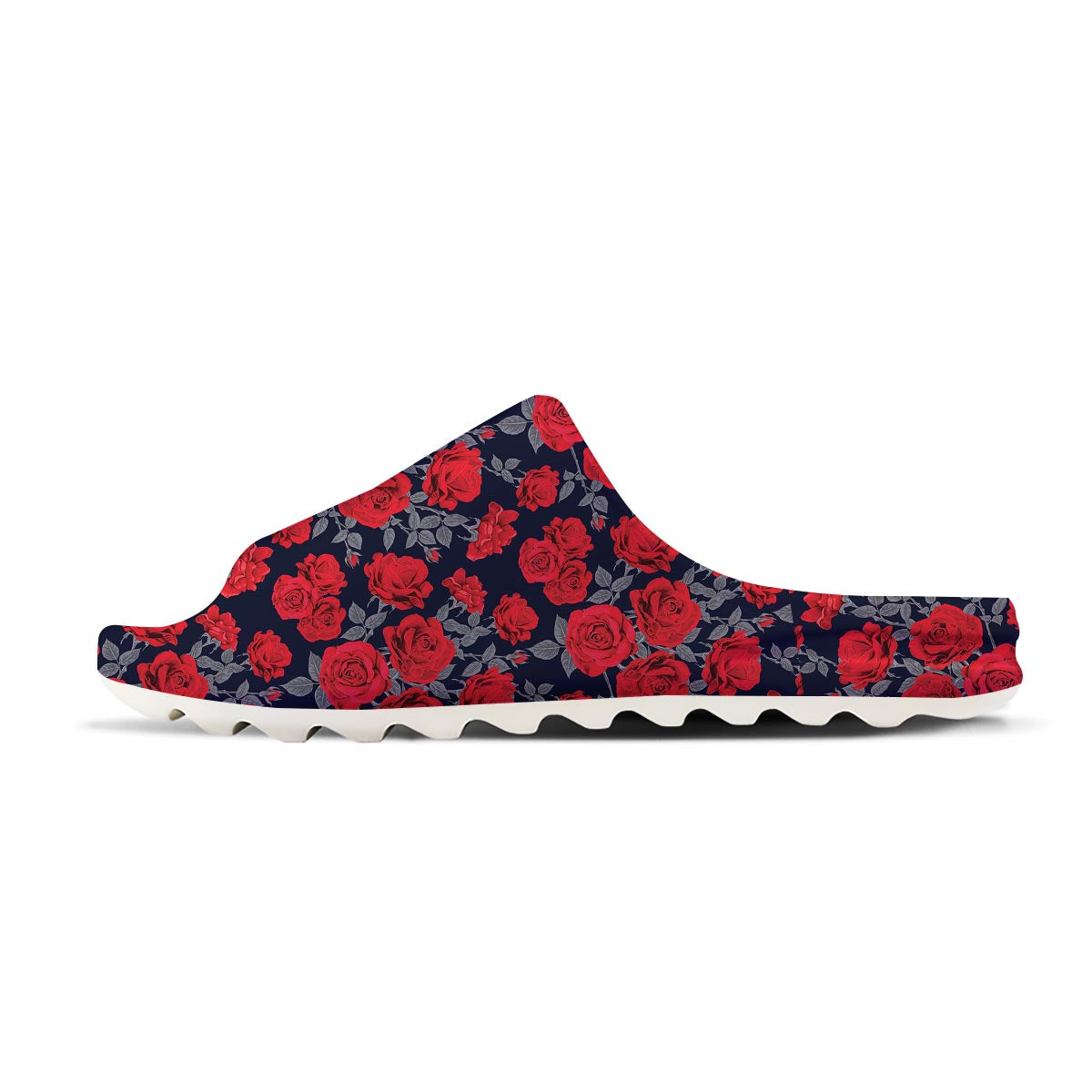 Rose Red Print Pattern Sandals-grizzshop