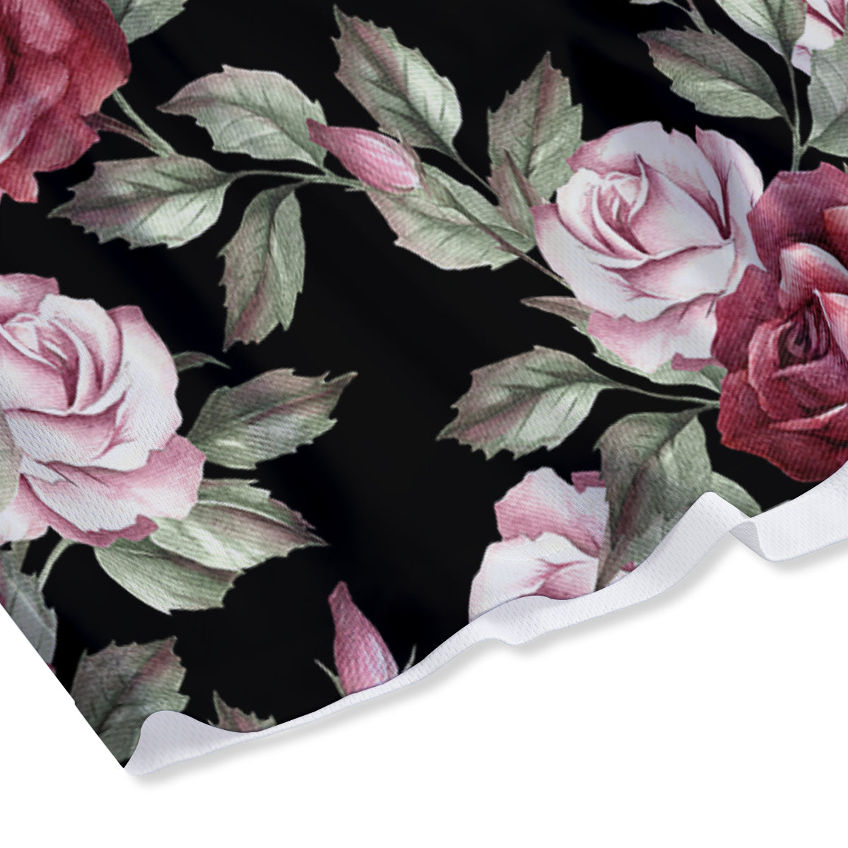 Rose Valentine's Day Print Pattern Mesh Shorts