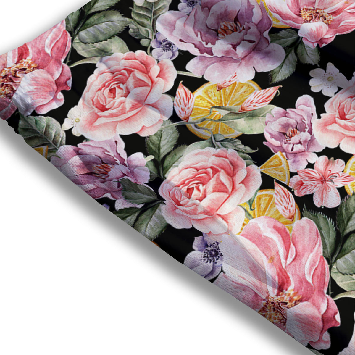 Rose Vintage Print Pattern Mesh Shorts