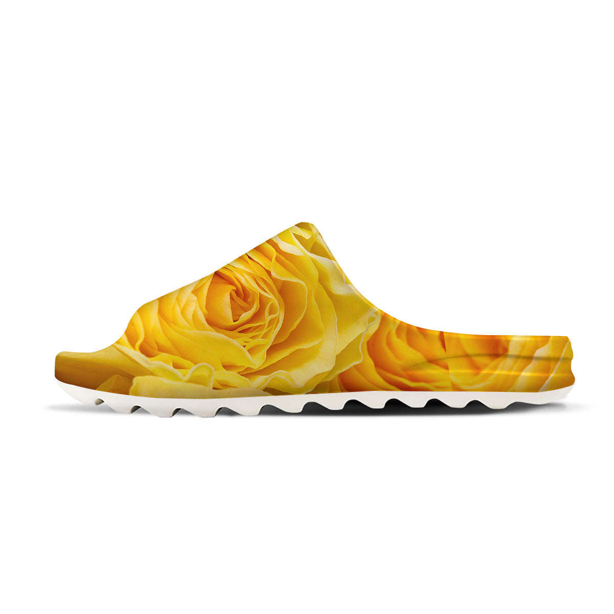 Rose Yellow Print Sandals-grizzshop