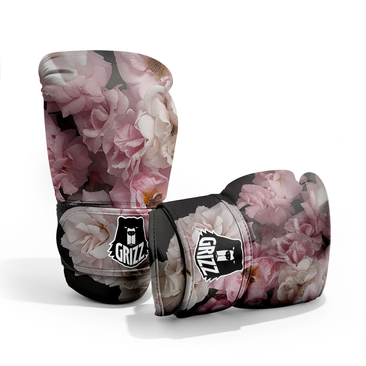 Roses Floral Retro Pink Print Pro Boxing Glove