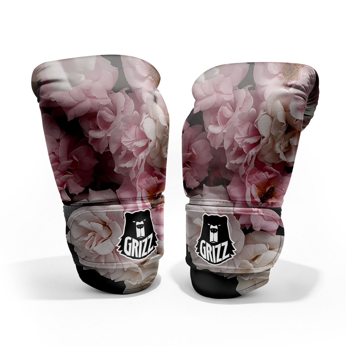 Roses Floral Retro Pink Print Pro Boxing Glove