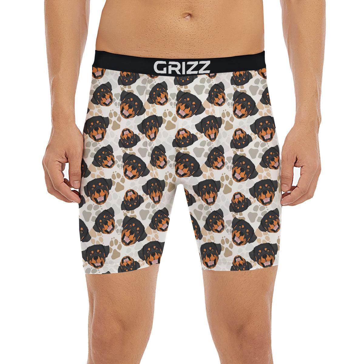 Rottweiler Print Pattern Boxer Briefs-grizzshop