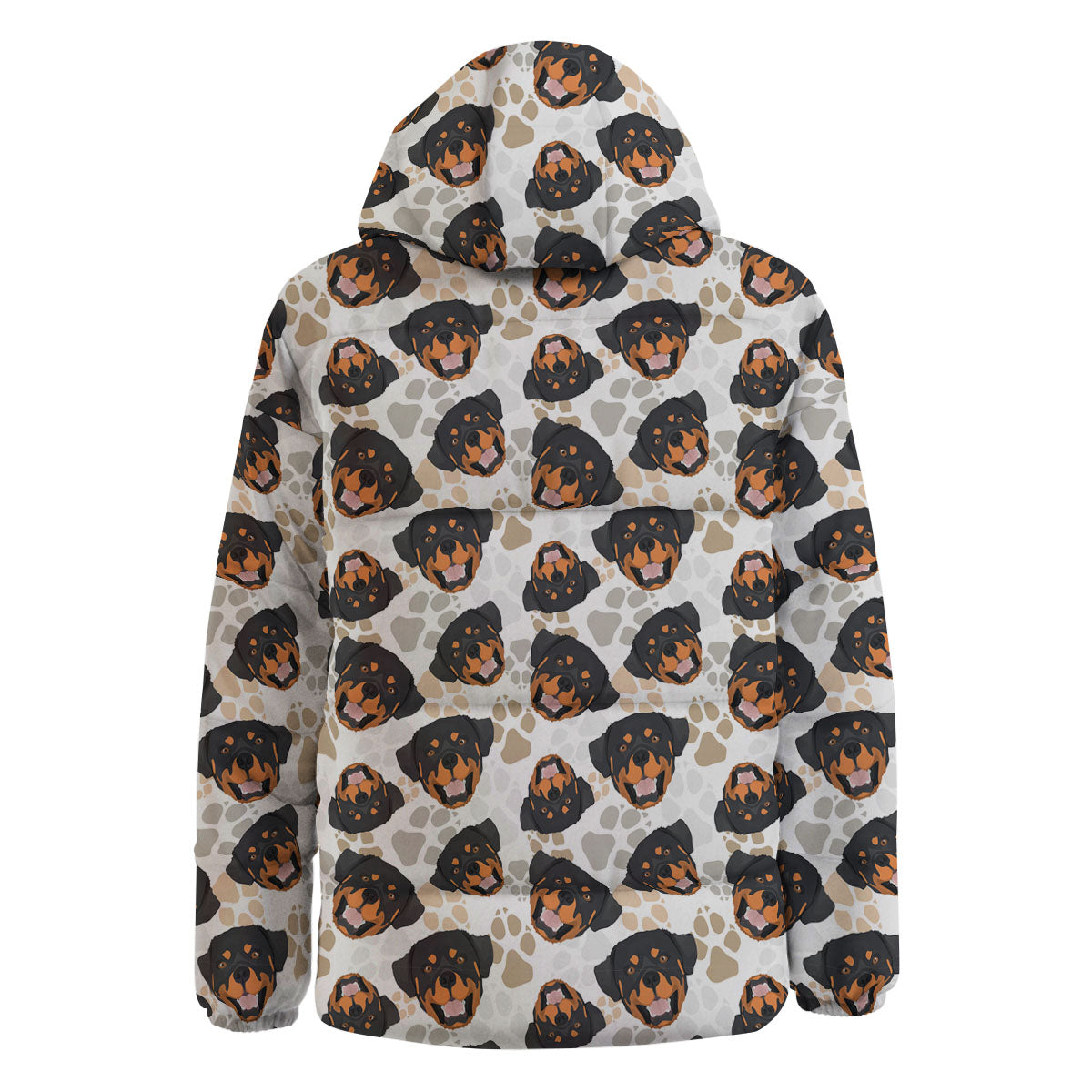 Rottweiler Print Pattern Down Jacket-grizzshop