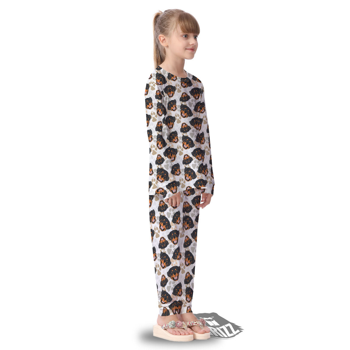 Rottweiler Print Pattern Kid's Pajamas-grizzshop