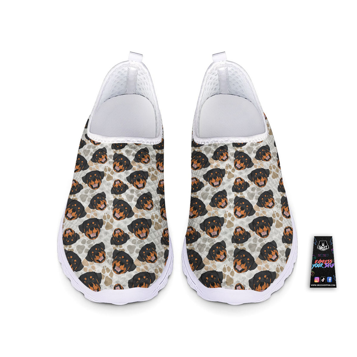 Rottweiler Print Pattern Nurse Shoes-grizzshop