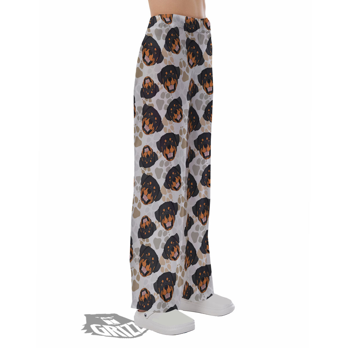 Rottweiler Print Pattern Pajama Pants-grizzshop