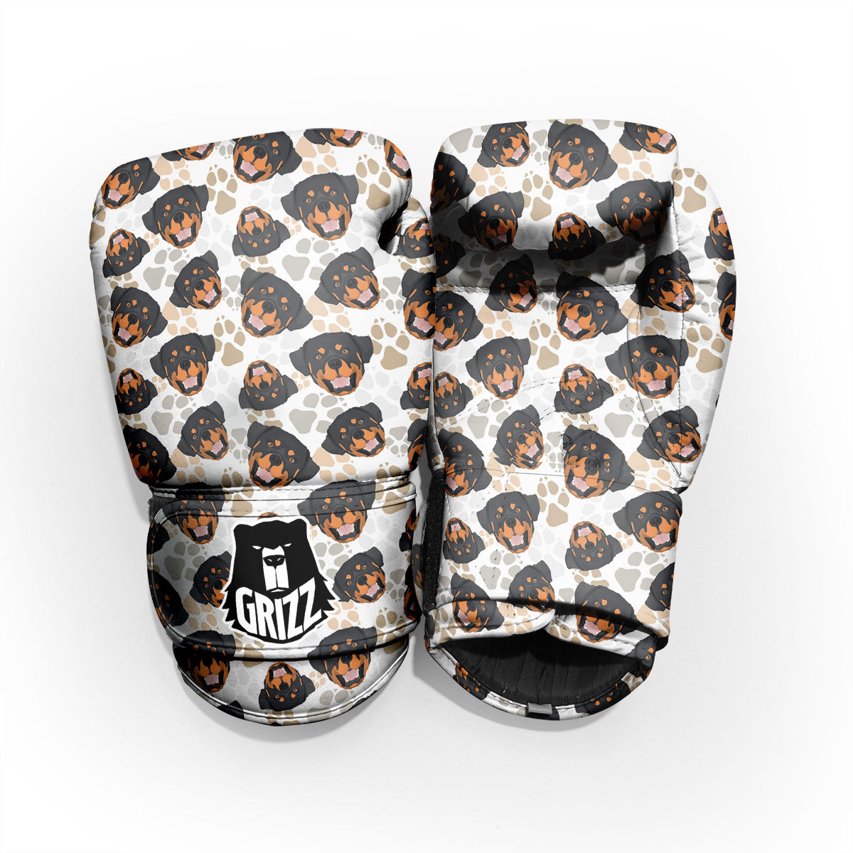 Rottweiler Print Pattern Sparring Gloves-grizzshop