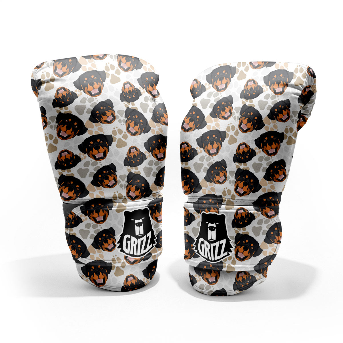 Rottweiler Print Pattern Sparring Gloves-grizzshop