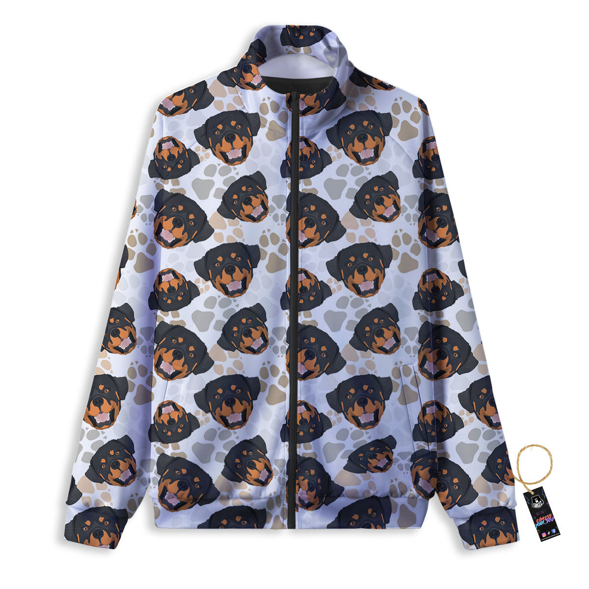 Rottweiler Print Pattern Track Jacket-grizzshop