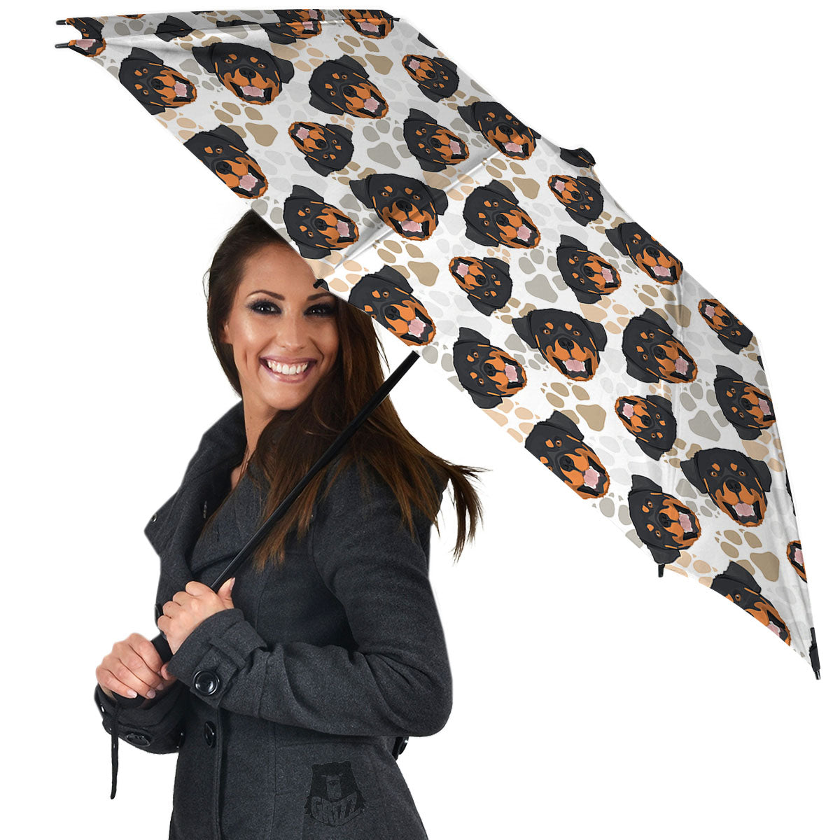 Rottweiler Print Pattern Umbrella-grizzshop