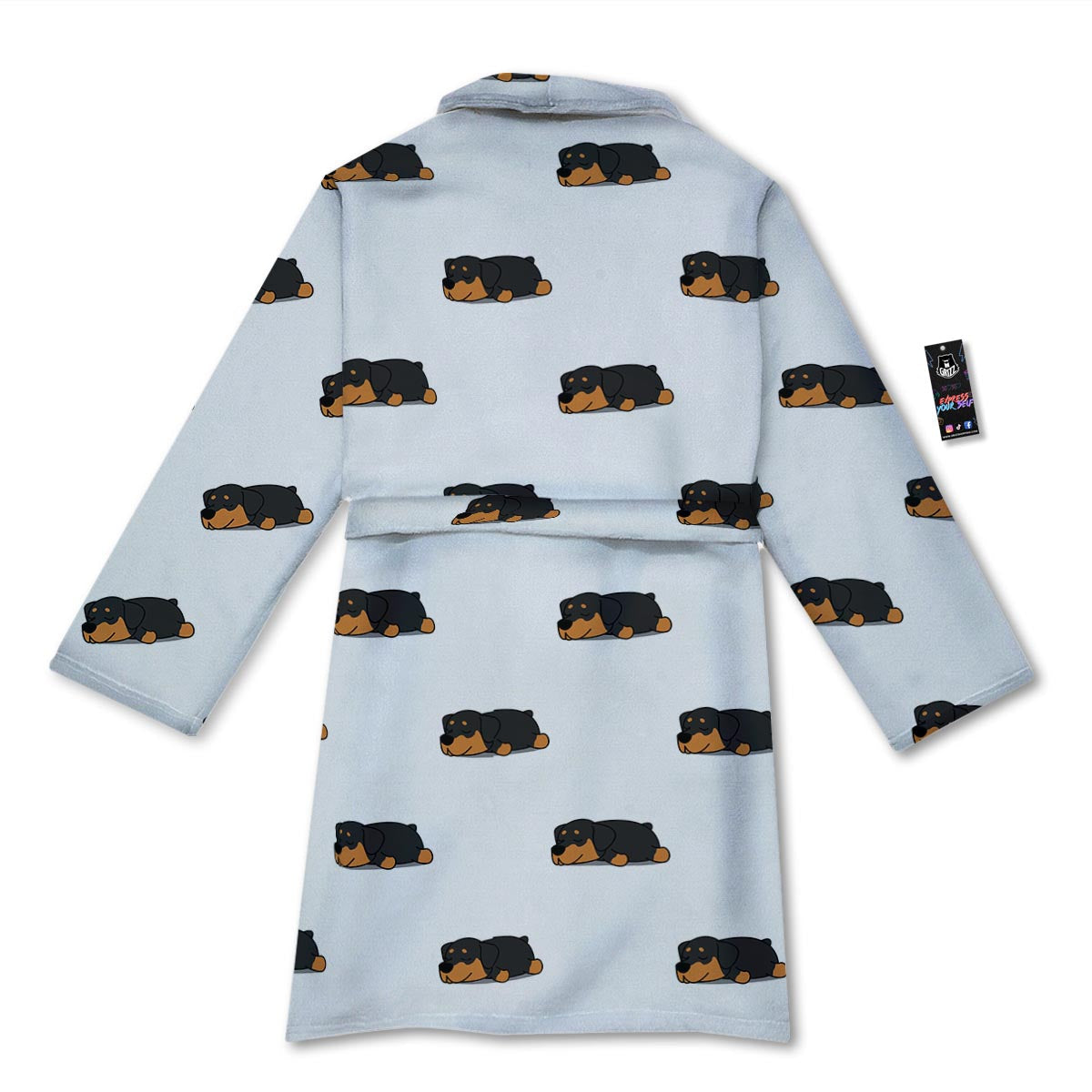 Rottweiler Sleeping Print Pattern Bathrobe-grizzshop