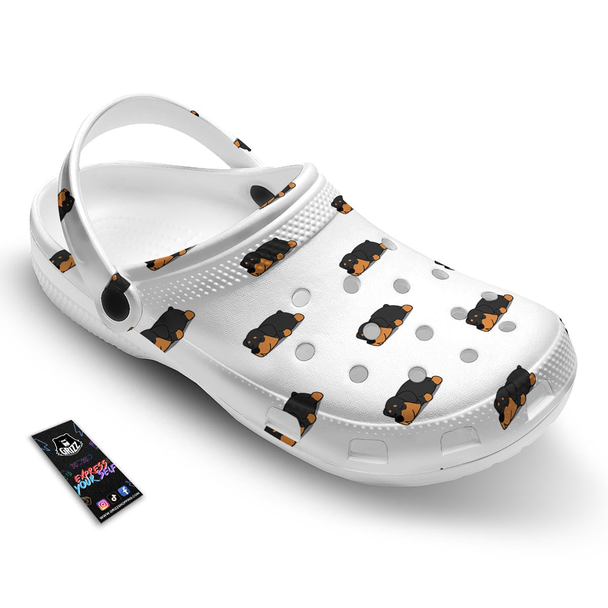 Rottweiler Sleeping Print Pattern Clog-grizzshop